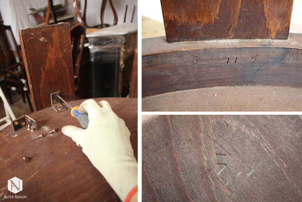 2. Stolik Thonet w trakcie renowacji 2. Stolik Thonet w trakcie renowacji